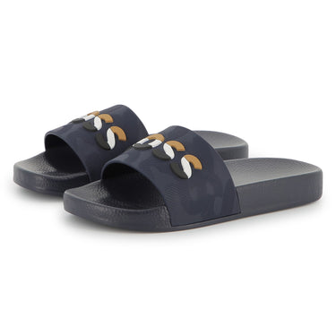 Sandalia o Chanclas Boss para niño y teen Marino logo tribanda